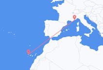 Flyrejser fra Santa Cruz de La Palma, Spanien til Nice, Frankrig