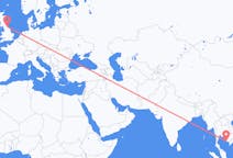 Flights from Sihanoukville Province, Cambodia to Durham, England, the United Kingdom