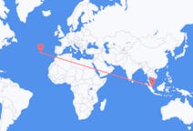 Flyg från Singapore, Singapore till Ponta Delgada, Portugal