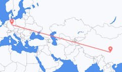 Flyg från Mianyang, Kina till Erfurt, Tyskland