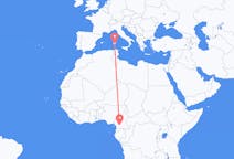 Flyg från Yaoundé, Kamerun till Cagliari, Italien