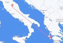 Lennot Zakynthoksen saarelta, Kreikka Perugiaan, Italia