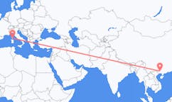 Flights from Nanning, China to Figari, France