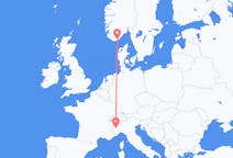 Vuelos de Kristiansand, Noruega a Turín, Italia