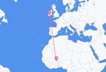 Flyreiser fra Ouagadougou, Burkina Faso til Kork, Irland