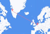 オランダのアイントホーフェンからから、グリーンランドのカンゲルルススアークまでのフライト