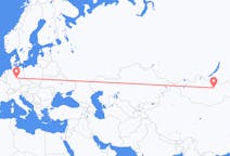 Flug frá Ulaanbaatar, Mongólíu til Erfurt, Þýskalandi