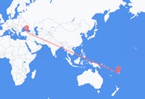 Flyreiser fra Nadi, Fiji til Karamustafapasa, Tyrkia