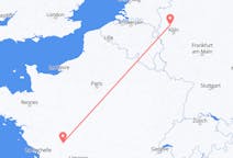 Vluchten van Poitiers, Frankrijk naar Duesseldorf, Duitsland