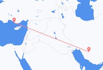 Flyrejser fra Shiraz, Iran til Gazipaşa, Tyrkiet