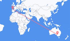 เที่ยวบิน จาก มิลดูร่า, ออสเตรเลีย ถึงซานติอาโก เดล มอนเต, สเปน