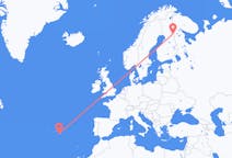 Fly fra Ponta Delgada til Kuusamo