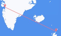 Flyg från Sanday, Orkney till Ilulissat