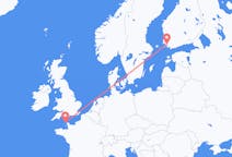 Flights from Alderney, Guernsey to Turku, Finland