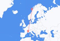 ノルウェーのから サンドネショエン、フランスのへ マルセイユフライト