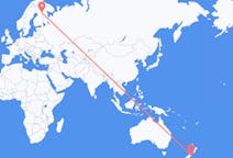 ニュージーランドのから クライストチャーチ、フィンランドのへ クーサモフライト