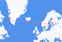 Flights from Helsinki, Finland to Nuuk, Greenland