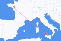 Vluchten van Nantes, Frankrijk naar Palermo, Italië