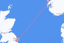 Flights from Haugesund, Norway to Durham, England, the United Kingdom
