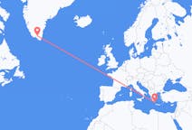 Flyrejser fra Narsarsuaq, Grønland til Kythera, Grækenland