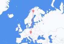 Loty z Wiedeń, Austria z Gällivare, Szwecja