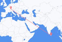 Flyreiser fra Hambantota, Sri Lanka til Zürich, Sveits