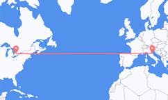 出发地 加拿大滑鐵盧目的地 意大利安科納的航班