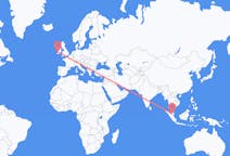 Flyreiser fra Malacca City, Malaysia til Shannon, Irland
