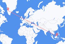 出发地 印度尼西亚塔拉坎 (北加里曼丹)目的地 格陵兰坎格鲁斯苏克的航班
