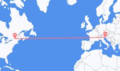 美国出发地 普拉茨堡 (纽约州)飞往美国目的地 的里雅斯特的航班