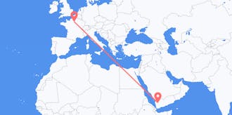 Flights from Yemen to France