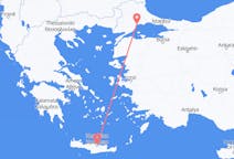 Vols de Tekirdağ, Turquie pour Héraklion, Grèce