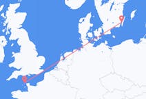 Fly fra Kalmar til Alderney