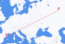 Fly fra Tsjeboksary til Barcelona