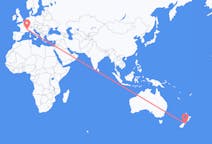 Flyg från Christchurch, Nya Zeeland till Grenoble, Frankrike