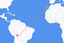 Flyg från Sucre, Bolivia till Lanzarote, Spanien