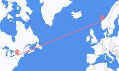 来自美国伊萨卡目的地 挪威Ålesund的航班
