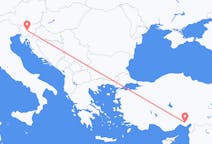 Flights from Ljubljana in Slovenia to Adana in Turkey