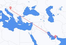 出发地 阿拉伯联合酋长国杜拜目的地 波斯尼亚和黑塞哥维那巴尼亚卢卡的航班