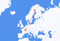 Flights from Lyon, France to Luleå, Sweden