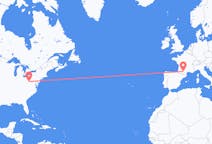 Flyrejser fra Morgantown, USA til Toulouse, Frankrig