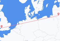 Vluchten van Bristol, Engeland naar Kaunas, Litouwen