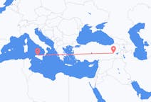 Flyreiser fra Mus, Tyrkia til Palermo, Italia