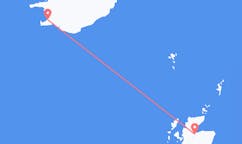 航班从Scotland印威内斯市到雷克雅维克市，冰岛塞尔
