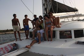 Excursion privée en catamaran à Playa Sa Roqueta