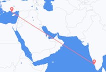 Flyreiser fra Kozhikode, India til Gazipaşa, Tyrkia