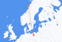 Fly fra Brønnøysund til Poznań