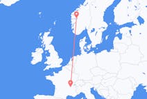 Flyrejser fra Sogndal til Lyon