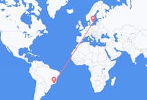 Flyrejser fra Rio de Janeiro, Brasilien til Kalmar, Sverige
