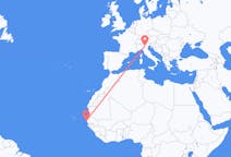 Flyreiser fra Dakar, Senegal til Verona, Italia